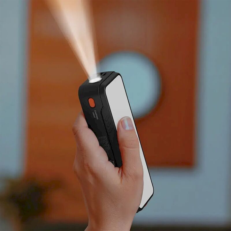 Porodo Solar-Powered 20000mAh Power Bank with Multi-Mode Flashlight - Black