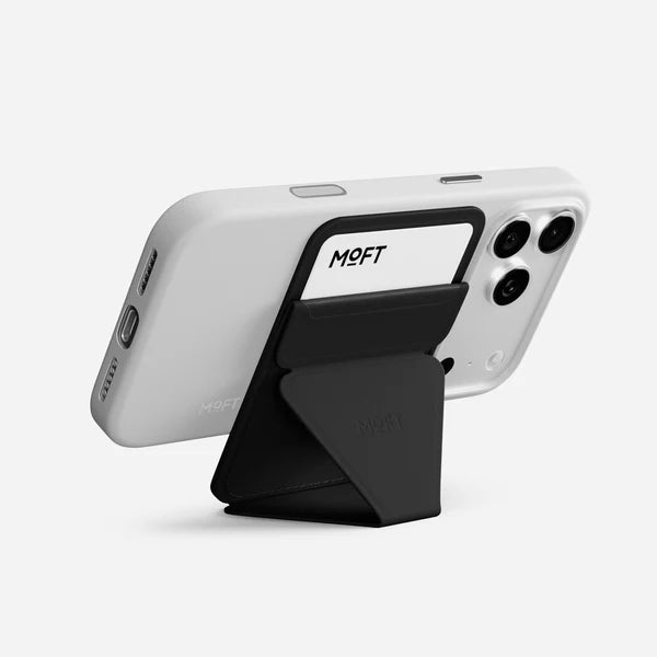 MoFT Trackable Snap-on Phone Stand & Wallet-Jet Black-JTBK