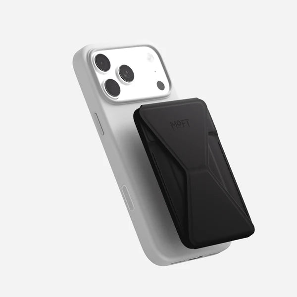 MoFT Trackable Snap-on Phone Stand & Wallet-Jet Black-JTBK