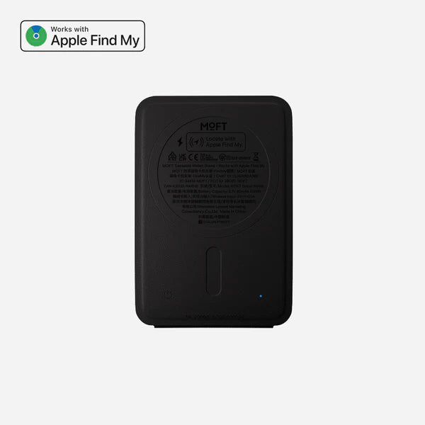 MoFT Trackable Snap-on Phone Stand & Wallet-Jet Black-JTBK