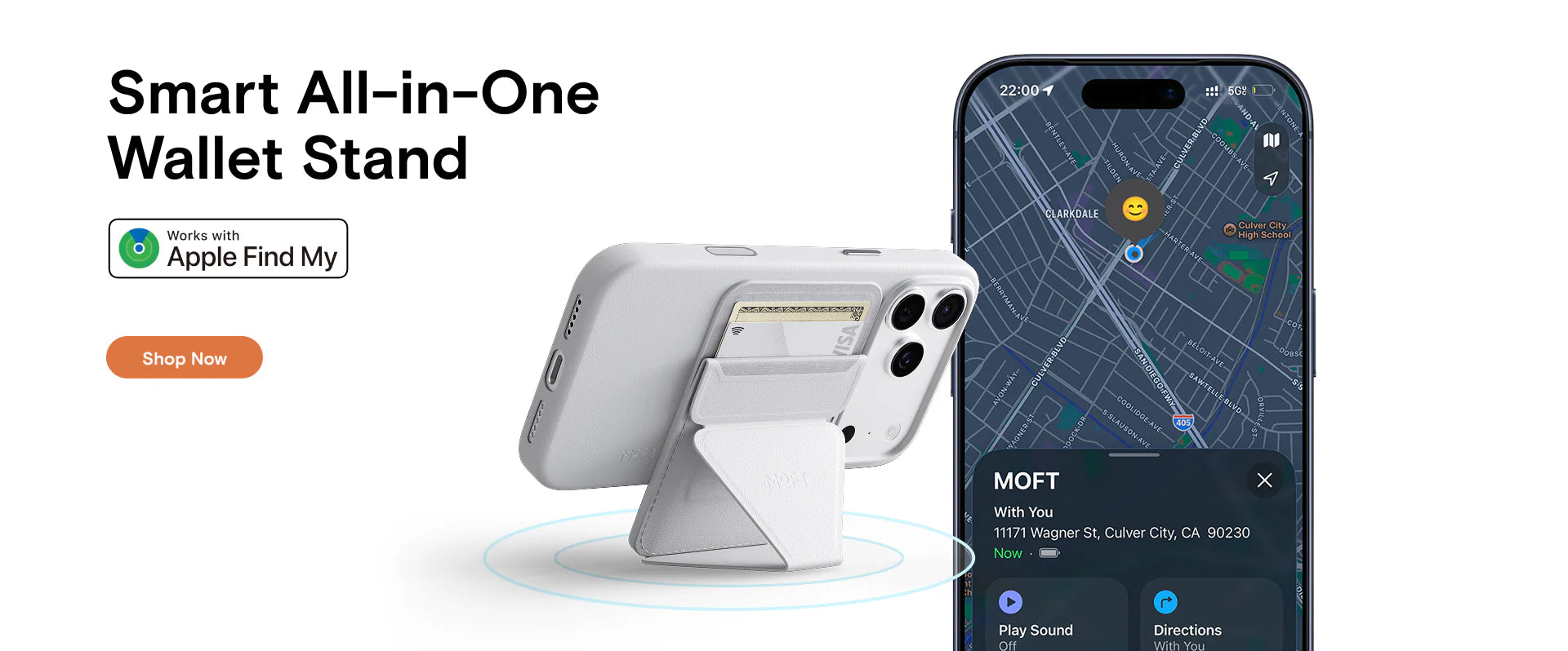 MoFT Trackable Snap-on Phone Stand & Wallet-Misty Cove-MCGY