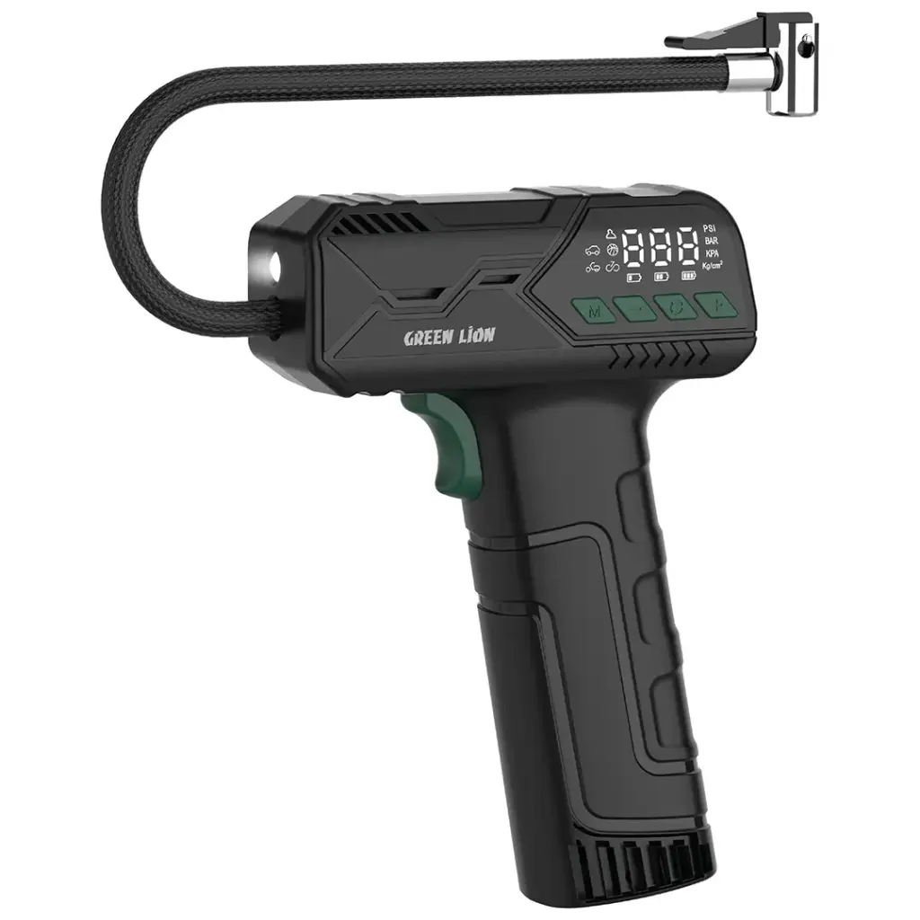 Green Lion Hyper Air Portable Tire Inflator - Black