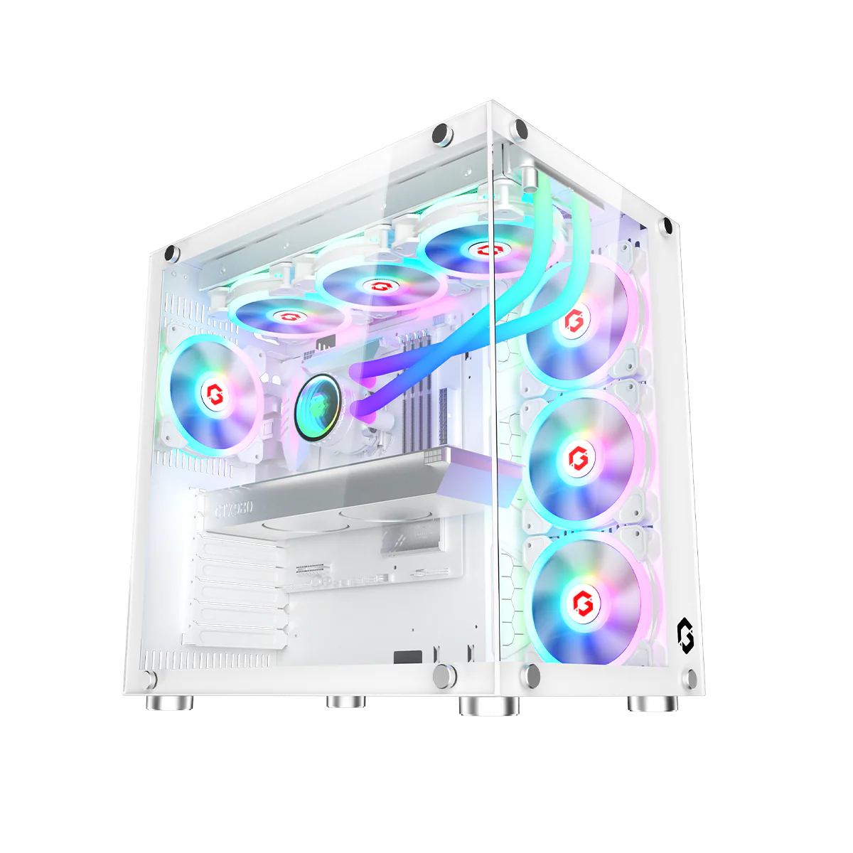 GAMEON Emperor Arctic II Series Mid Tower Gaming Case - White