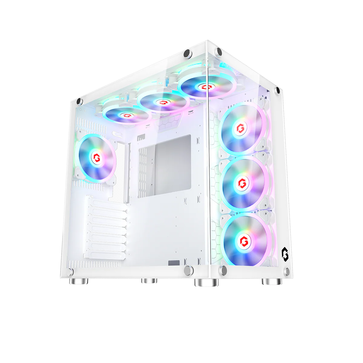 GAMEON Emperor Arctic II Series Mid Tower Gaming Case - White