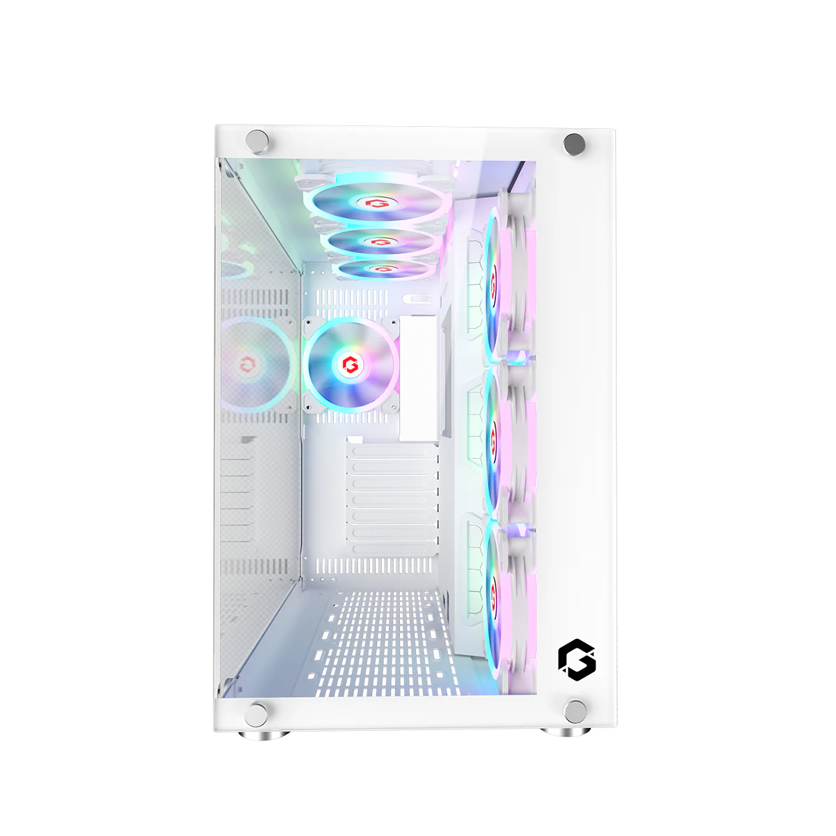 GAMEON Emperor Arctic II Series Mid Tower Gaming Case - White