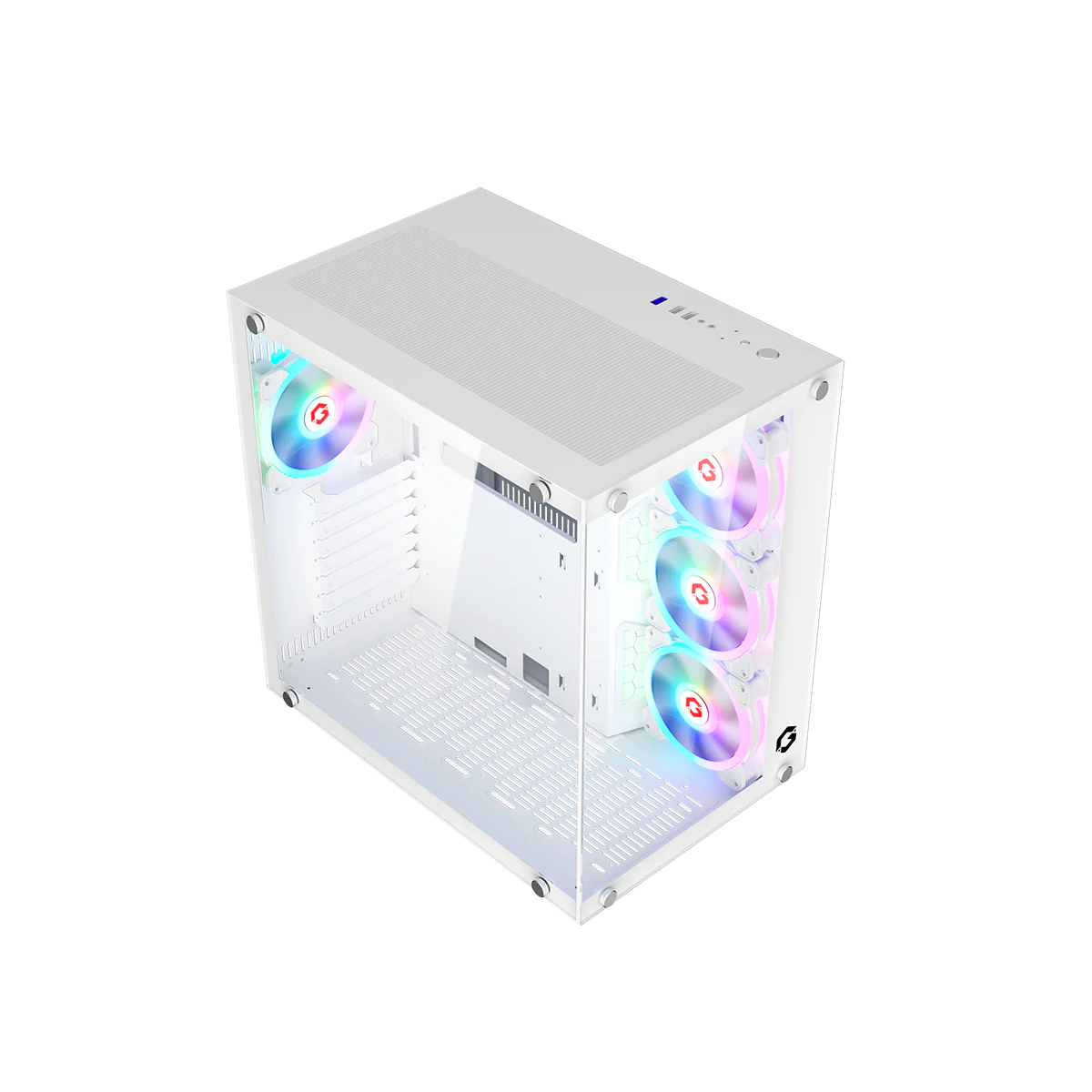 GAMEON Emperor Arctic II Series Mid Tower Gaming Case - White