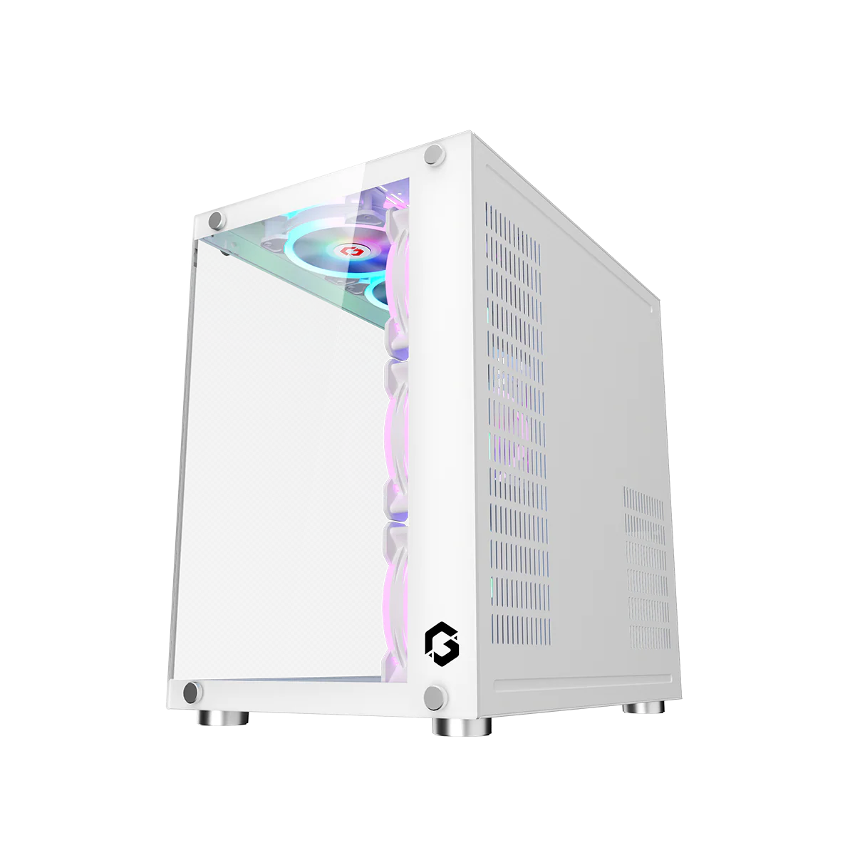 GAMEON Emperor Arctic II Series Mid Tower Gaming Case - White