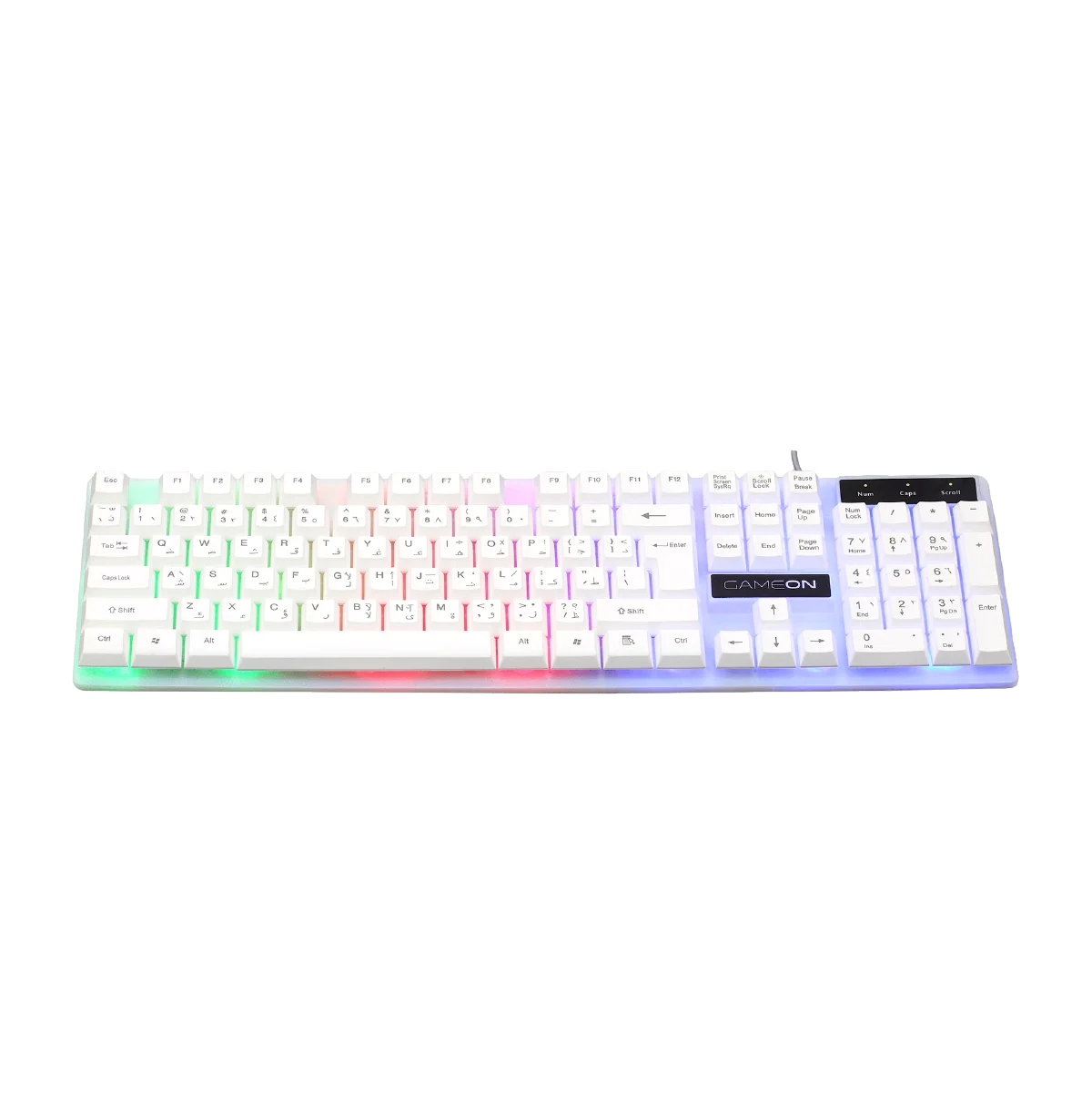 GAMEON DOMINION Series RGB Wired Keyboard & Mouse 2 in 1 Combo - English/Arabic-GO21KM-W