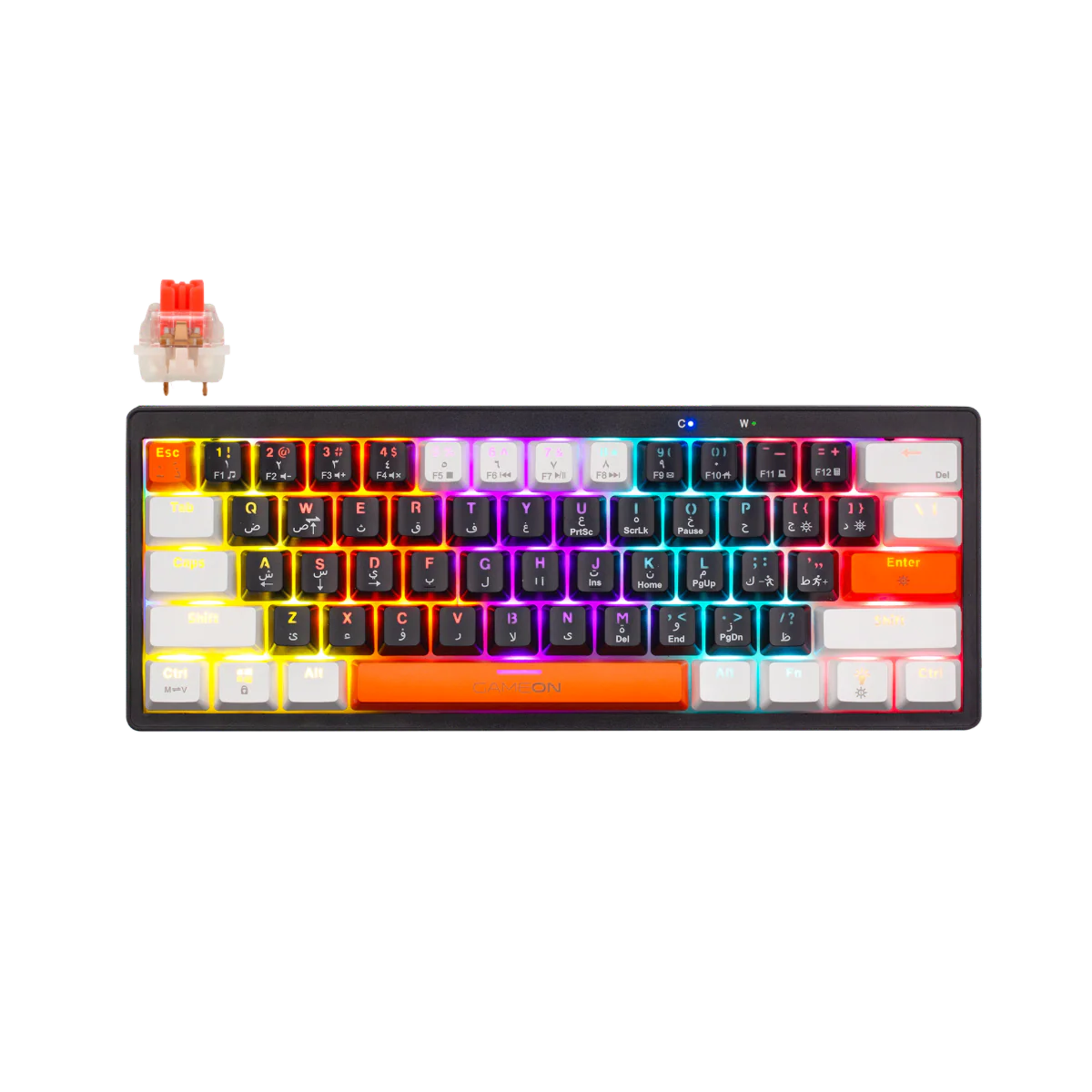 GAMEON AEROX Series GOMK60-RS 60% RGB Mechanical Wired Gaming Keyboard ...