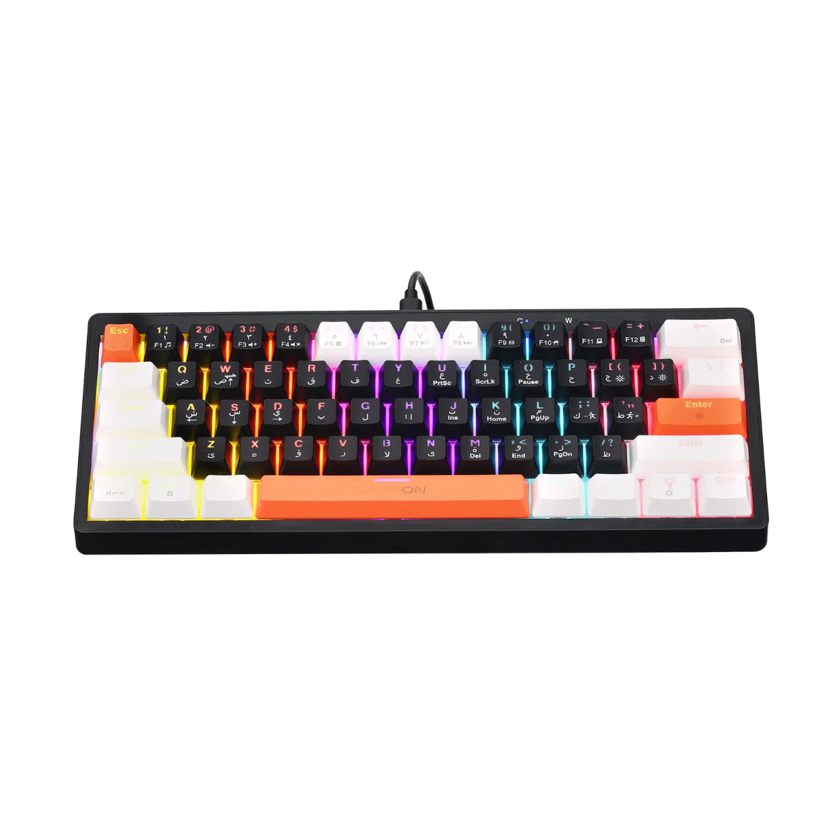 GAMEON AEROX Series GOMK60-RS 60% RGB Mechanical Wired Gaming Keyboard, Red Switch - English/Arabic
