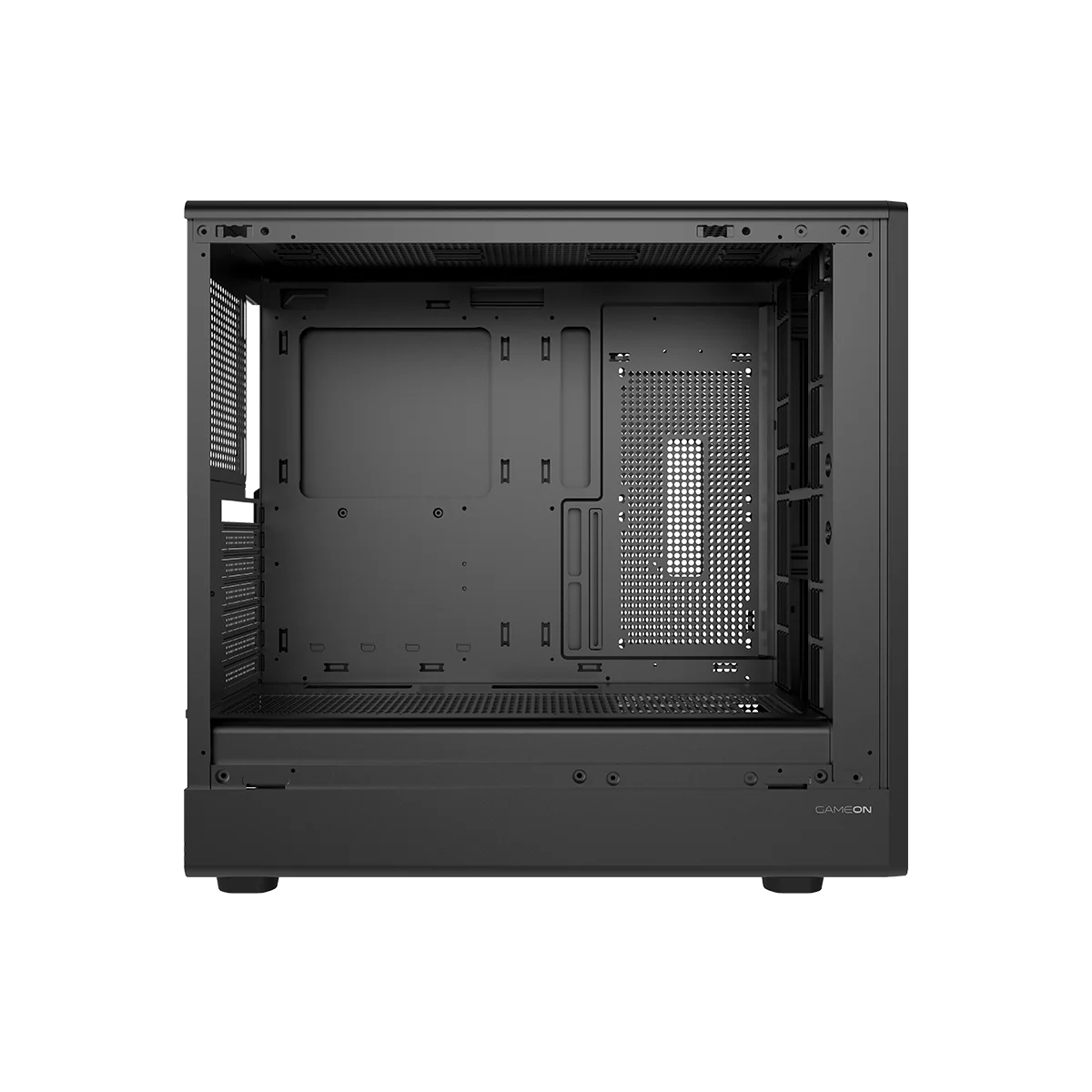 GAMEON TIMBER Midnight I Series ARGB + PWM Mid Tower Gaming Case - Wood/Black