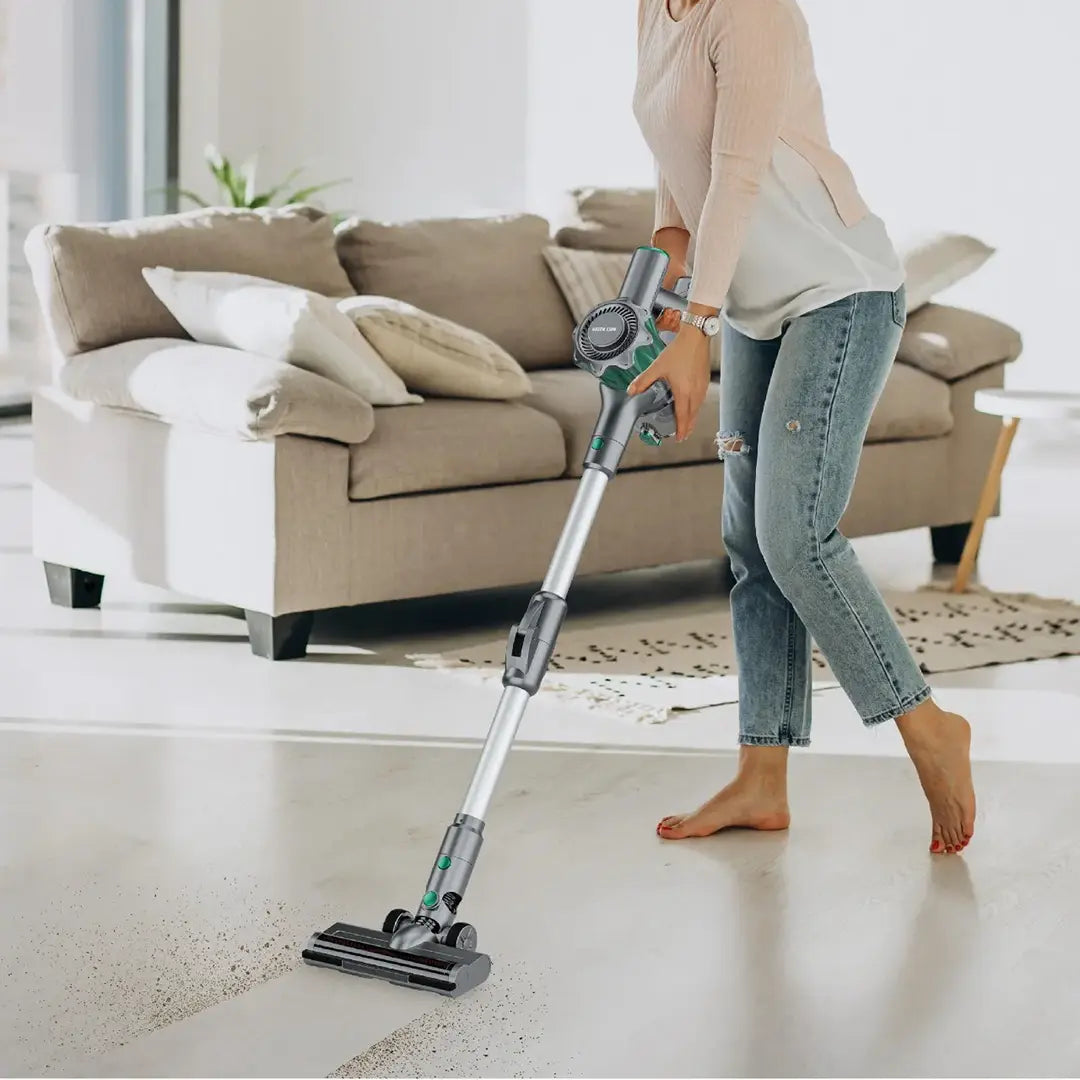 Green Lion Lite Cordless Vacuum Cleaner with 180° Foldable Tube-GNVC16CLNRGY