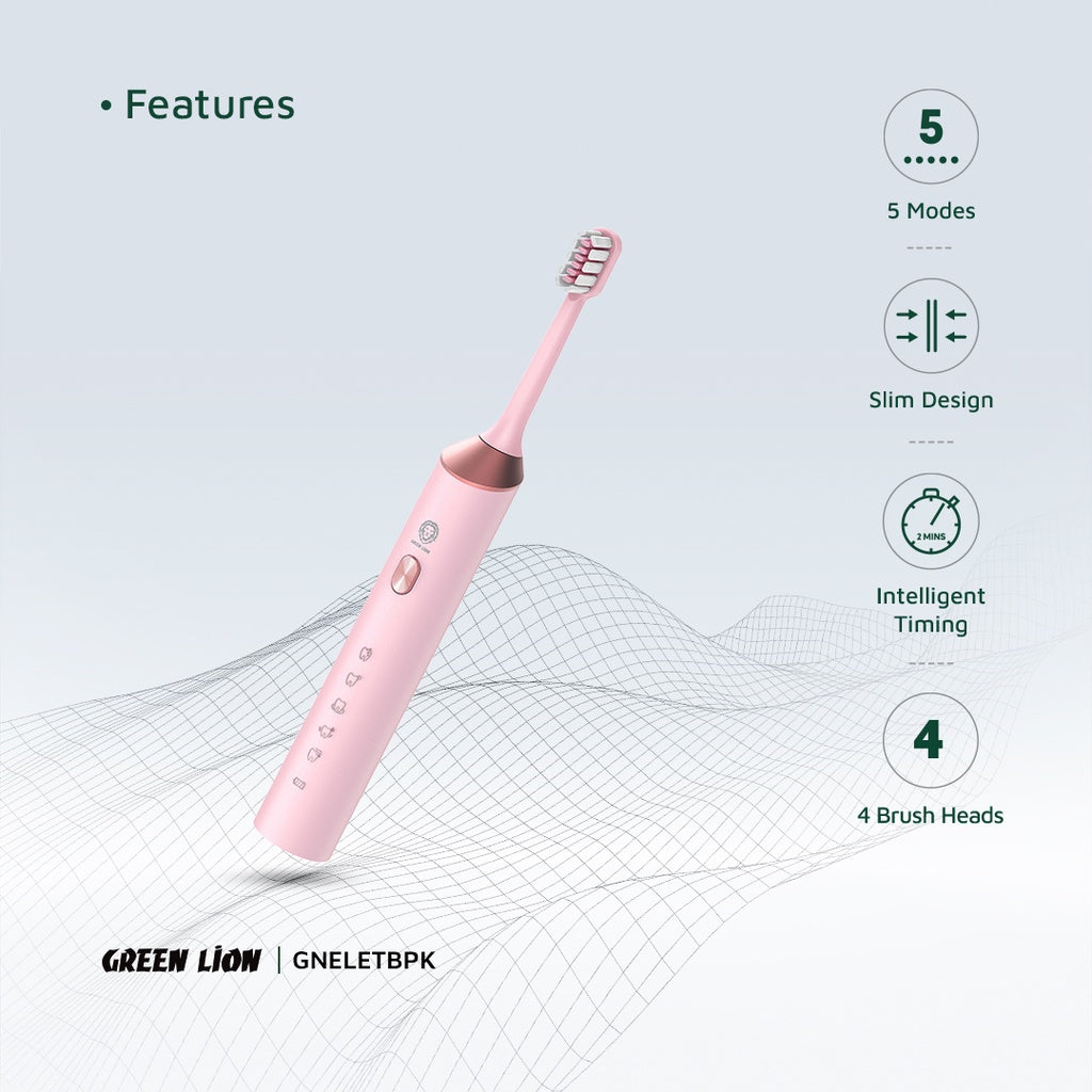 Green Lion Electric Toothbrush Pink
