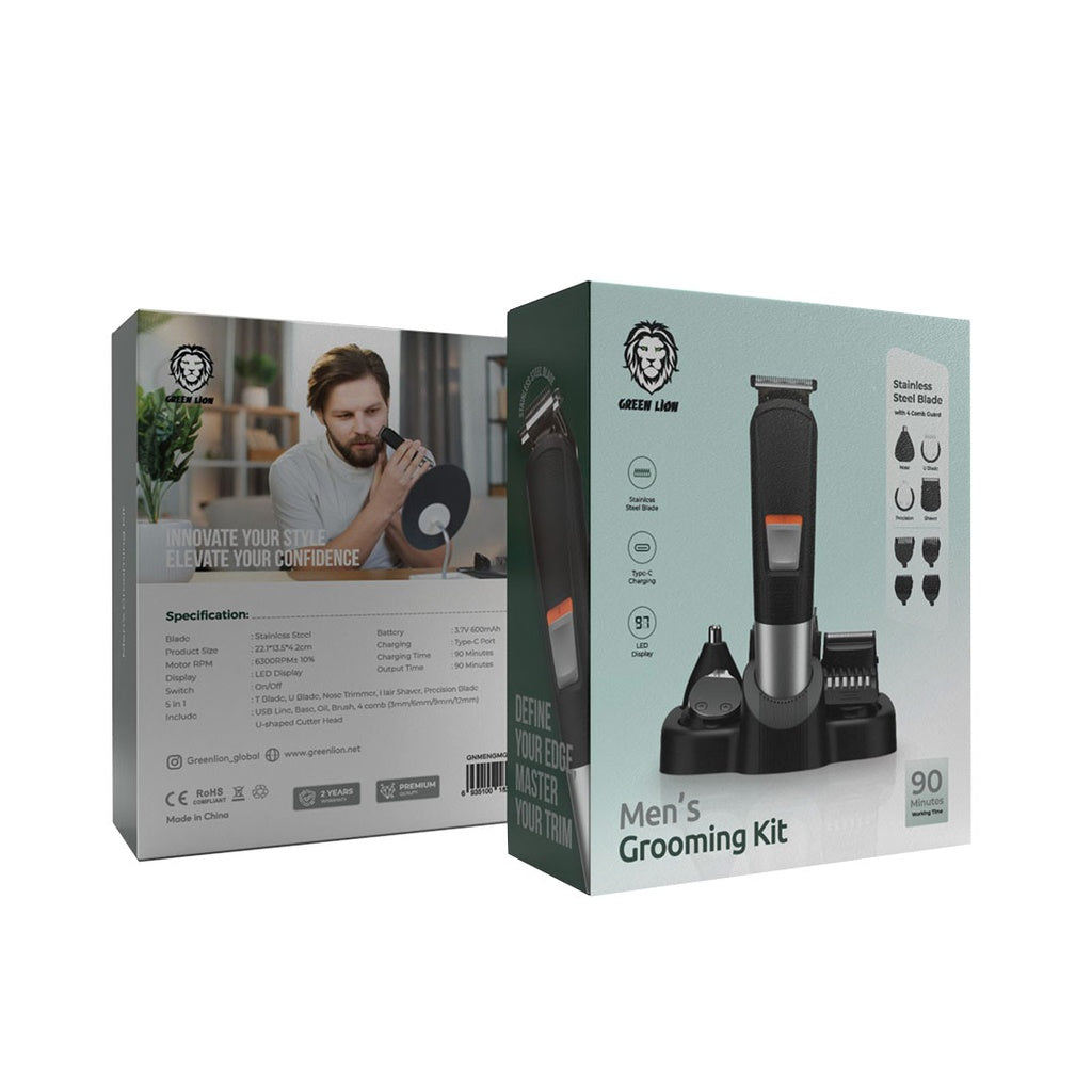 Green Lion - Men Grooming Set GNMENGMGKTBK - Black