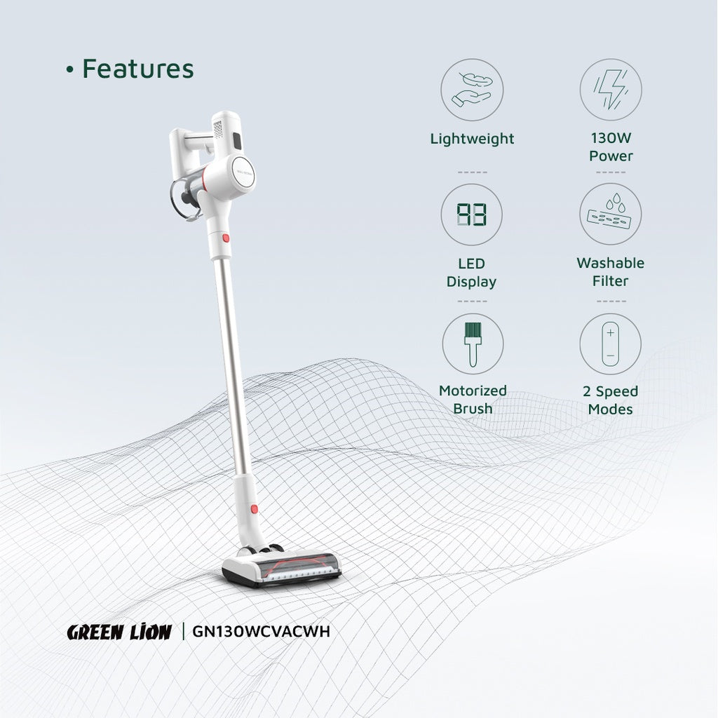 Green Lion Turbo Vacuum Cleaner GN130WCVACWH- White