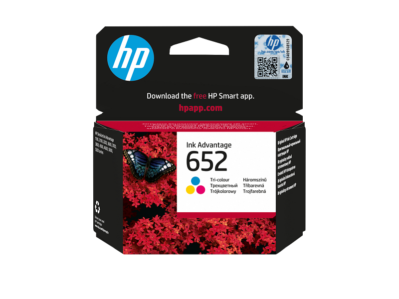 HP 652 Tri-color Original Ink Advantage Cartridge