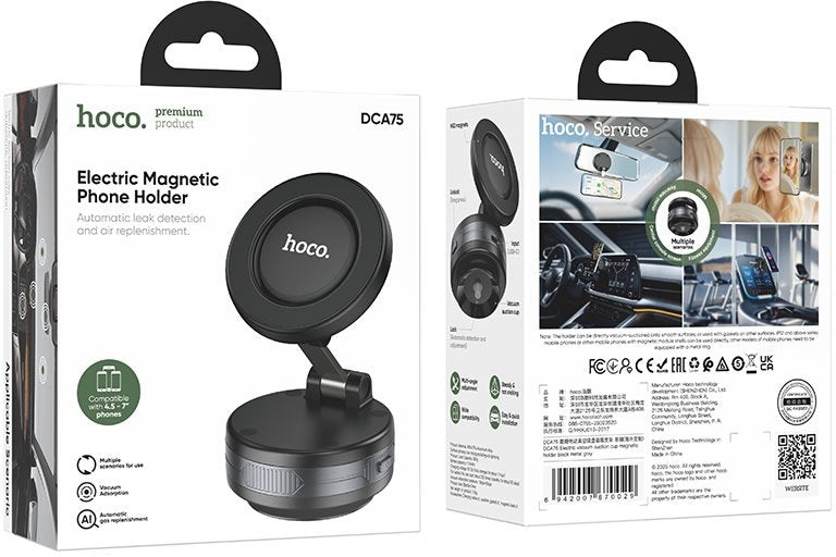 Hoco Electric vacuum suction cup magnetic holder DCA75