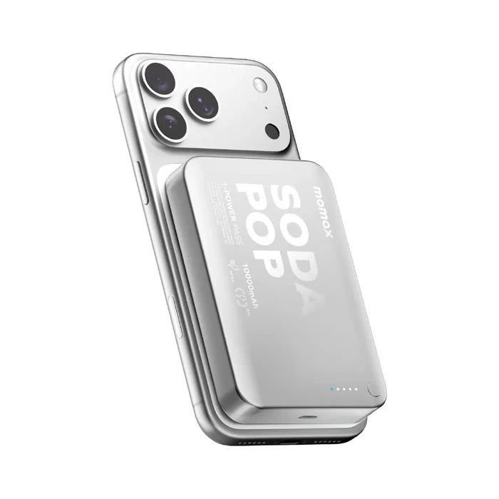 Momax 1-Power Pass 10000mAh Magnetic Wireless Battery Pack-IP166S