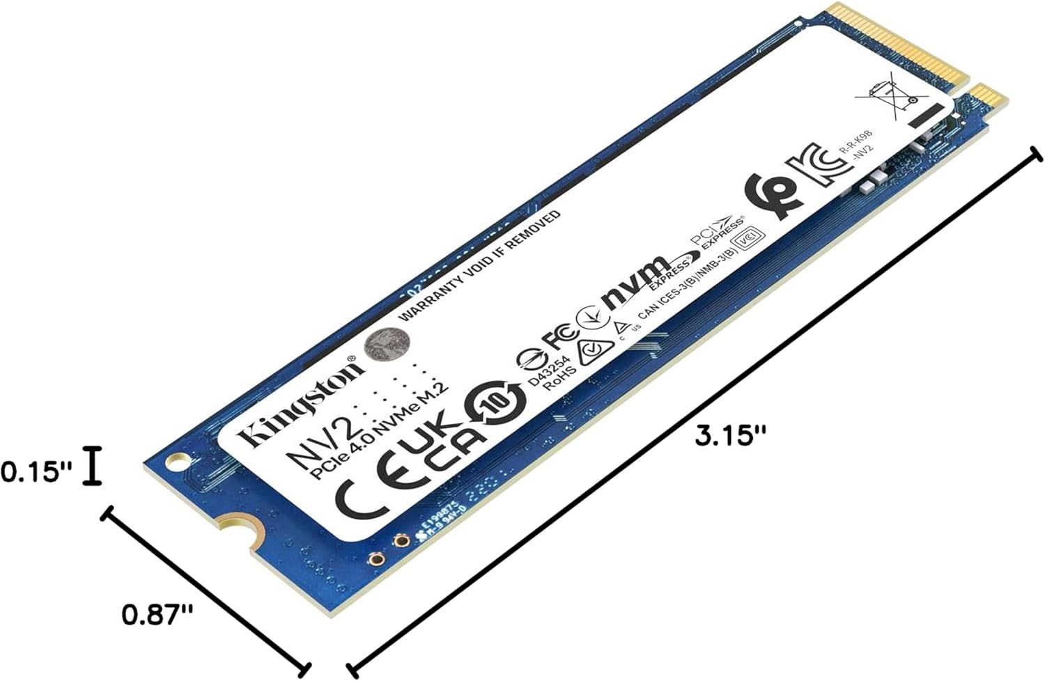 Kingston NV2 250G M.2 3000 NVMe Internal SSD