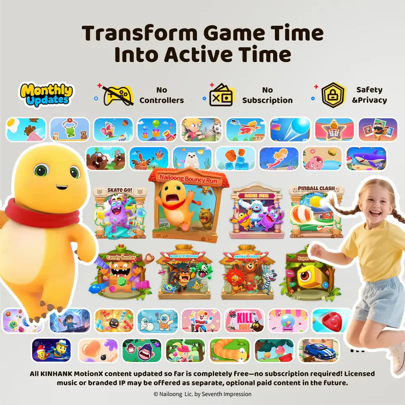 Kinhank MotionX Active Game Console & No ads & No subscription