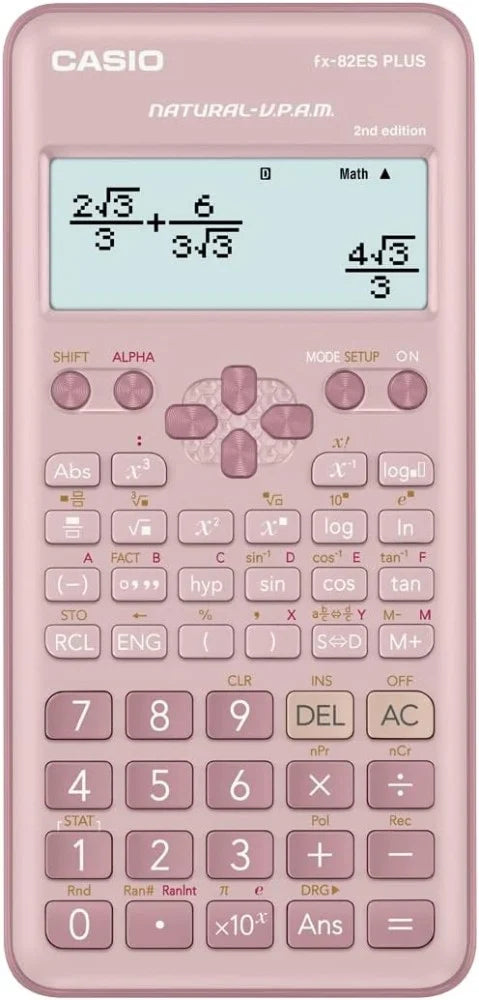 Casio Fx-82ES Plus-2 Standard Scientific Calculator- PINK