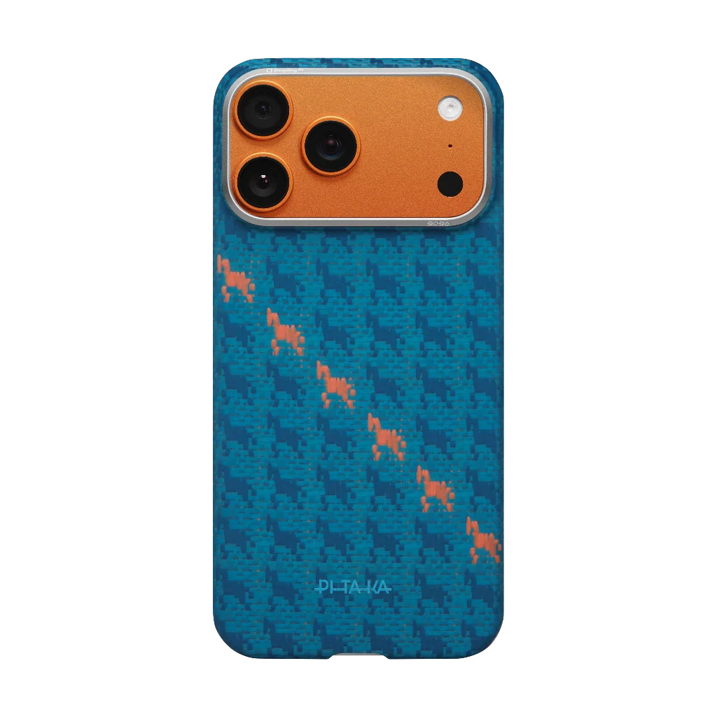 Pitaka iPhone 17 Pro Max Case - Happiness Rides-Indigo
