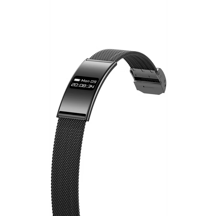 Porodo Trackfit Plus Smart Bracelet Fitness Tracker With Display App - Black