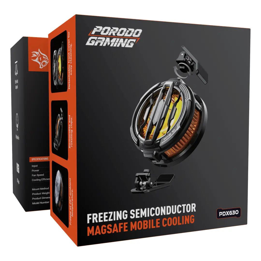 Porodo Gaming Freezing Semiconductor MagSafe Mobile Cooling - Black-PDX630
