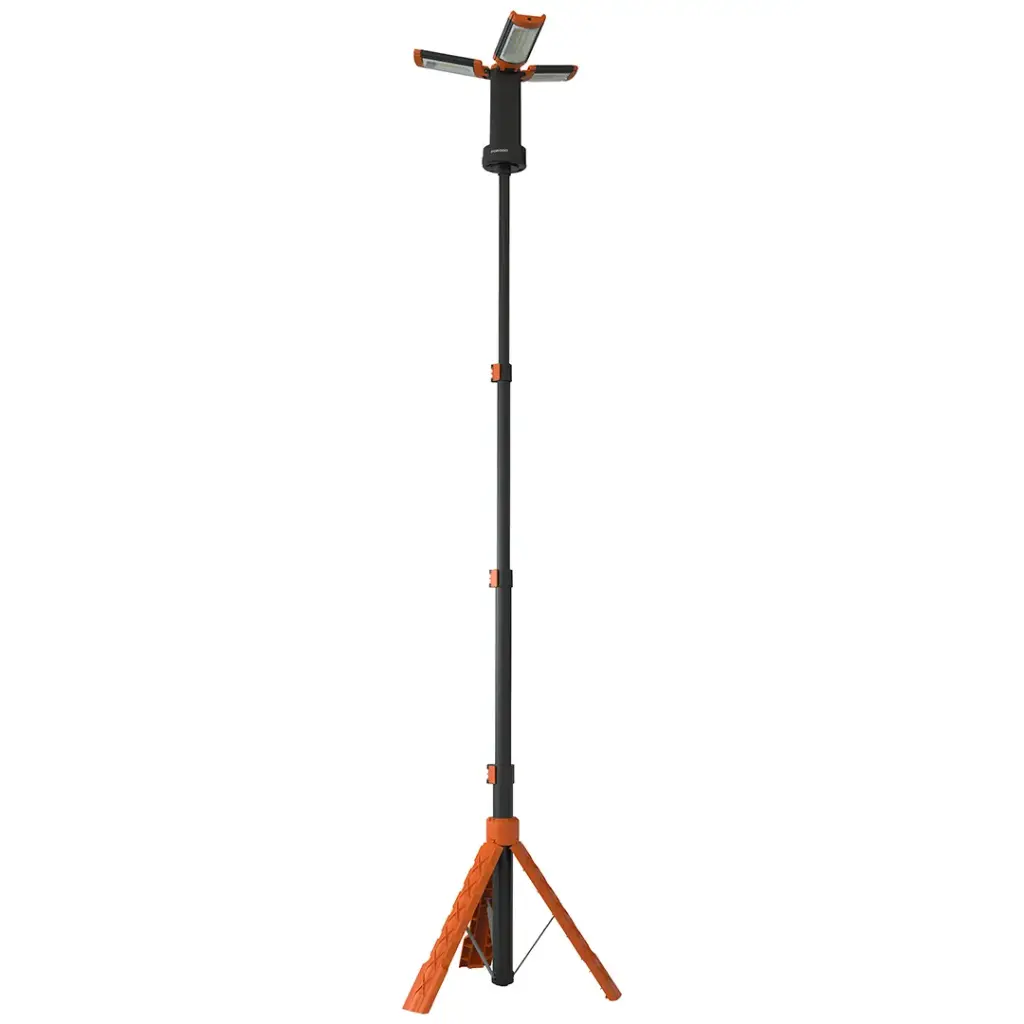 Porodo Lifestyle 9000mAh Work Lantern Foldable Multi-Mode LED Light with Tripod Base & Hook - Orange-PDLFSTXQZ10OR