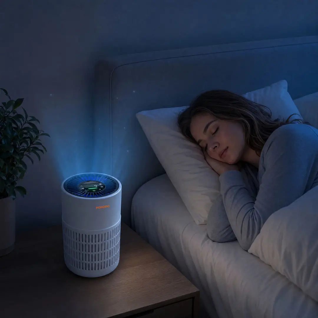 Porodo Lifestyle Purea Prime Smart Air Purifier with 3-Layer H13 HEPA Filter - White
