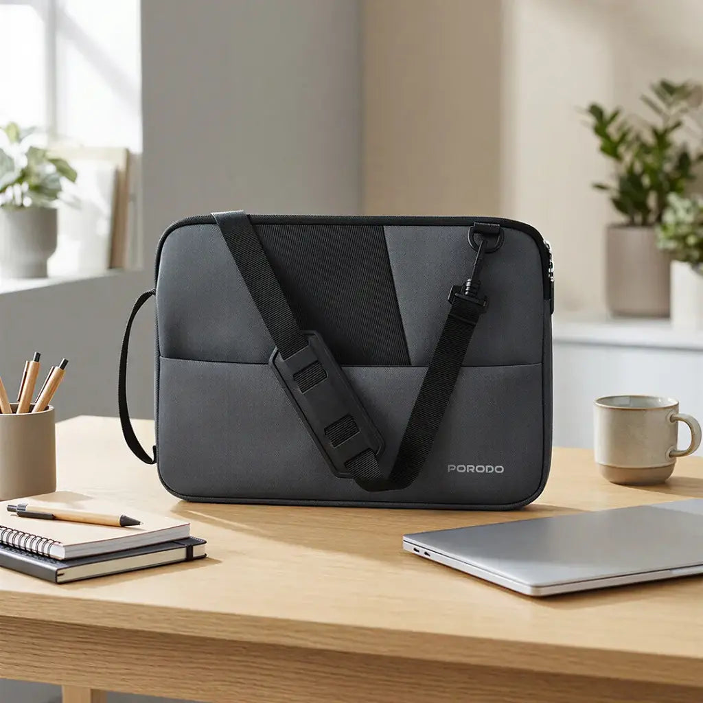 Porodo Lifestyle Ruvell 14 inch Laptop Sleeve bag - Grey