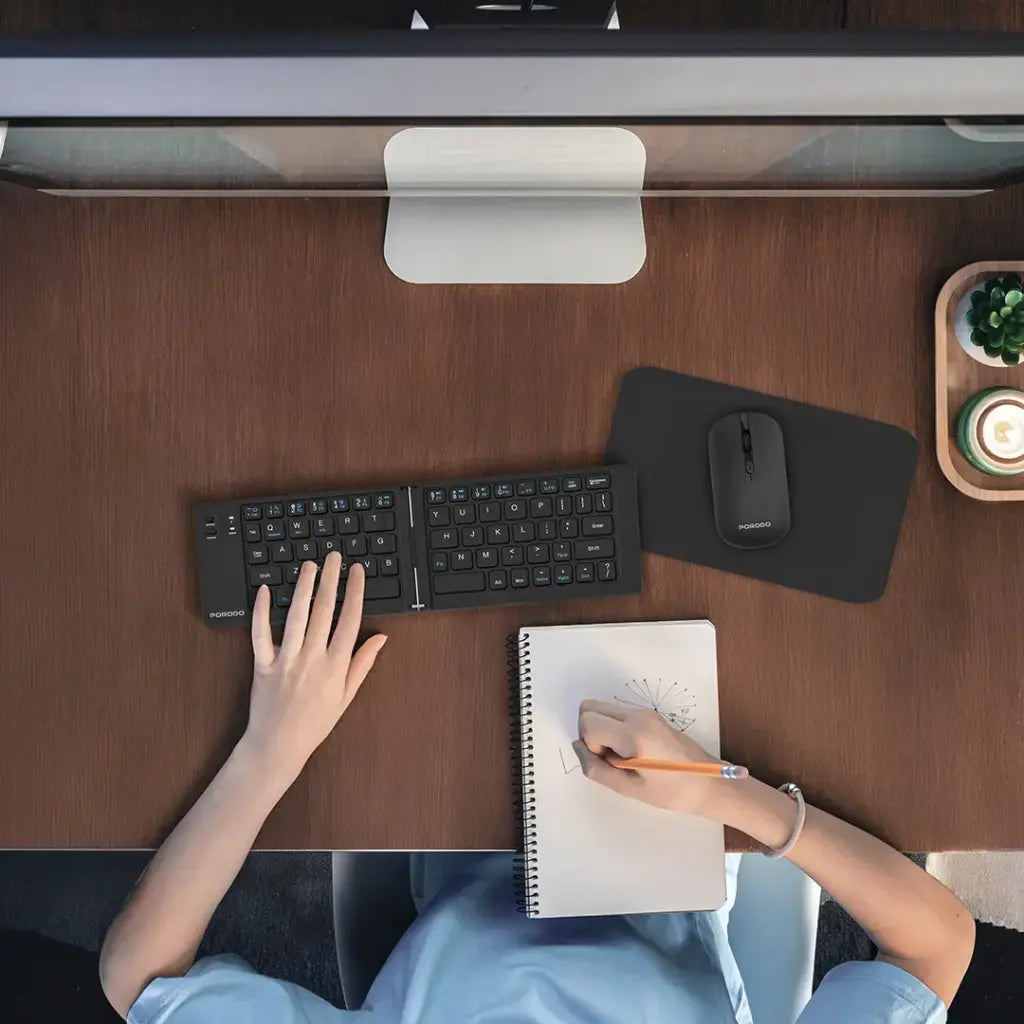 Porodo 6-In-1 Keyboard & Mouse Set - Black