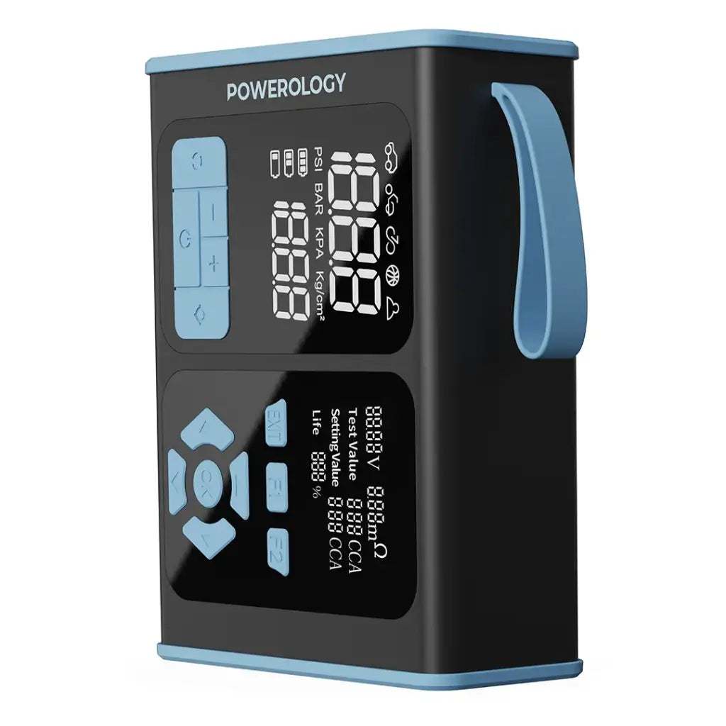 Powerology Jump Starter, Air Inflator & OBD II Car Fault Diagnosis Tool - Black/Blue-PPBCHA95BKBU
