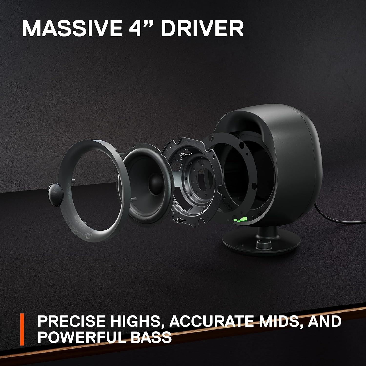 SteelSeries Arena 3 Full Range 2.0 Gaming Speakers - Black
