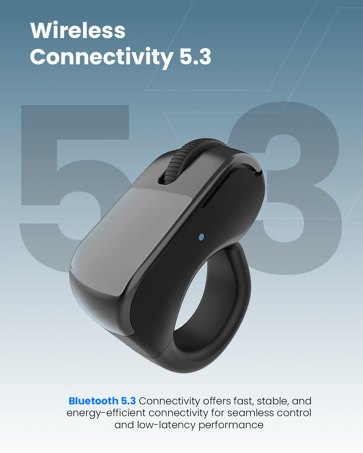 Moxedo Bluetooth 5.3 Finger Ring Mouse for PC, Laptop, Tablet, Mobile Wireless Wearable Presenter