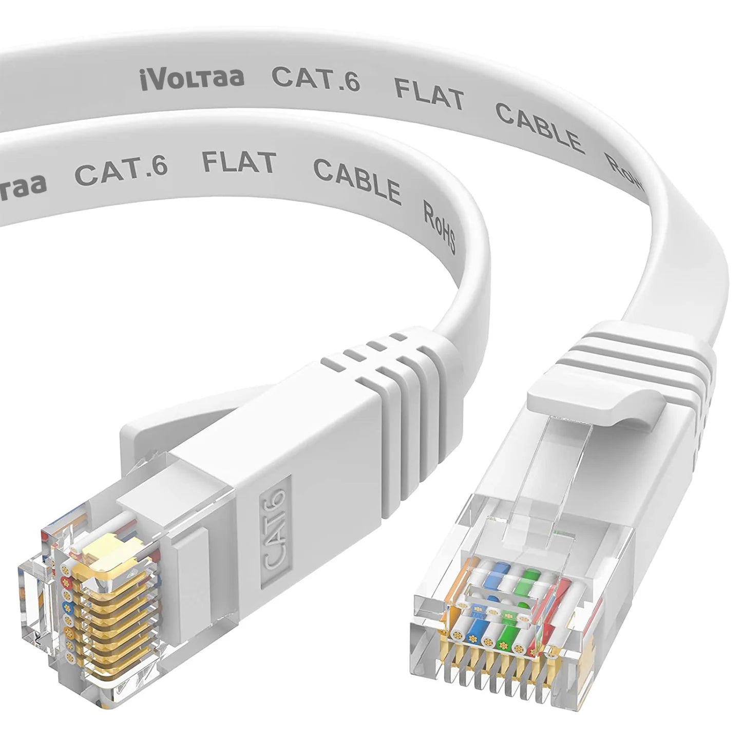 Cat 6E Patch Ethernet Cable Flat Internet Network 10M Vmax