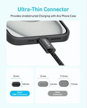 Anker Zolo USB-C to USB-C Braided Cable 240W 3.3 ft (1m) | Fast Charging