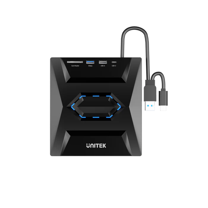 UNITEK  External Optical Drive with USB Hub 5-in-1