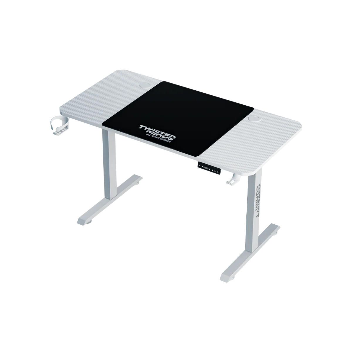 Twisted Minds Height adjustable Gaming Desk - White - TM-PARADOX120-W