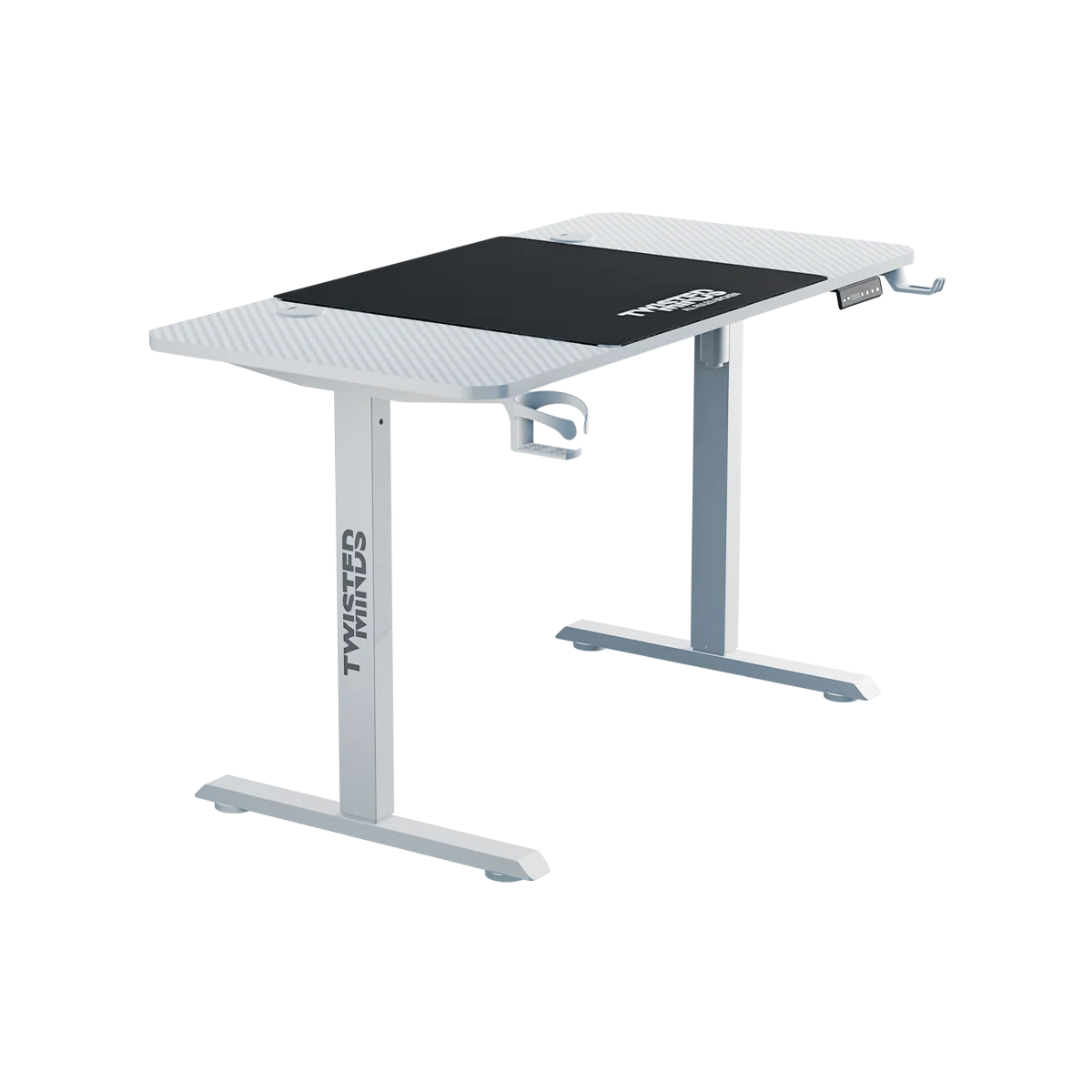 Twisted Minds Height adjustable Gaming Desk - White - TM-PARADOX120-W