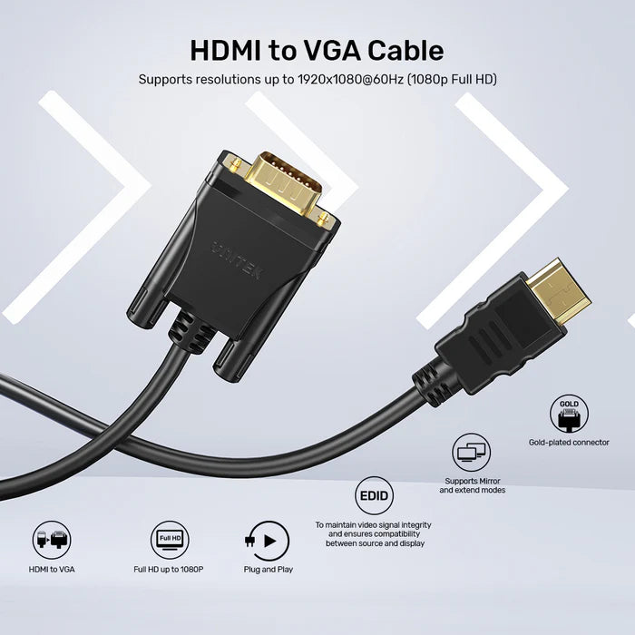Unitek HDMI to VGA Cable 2M - V1185A01