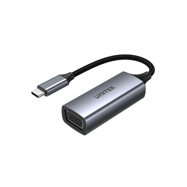 Unitek USB-C to VGA(1080P@60Hz) Adapter Cable, with Briad, Grey & Black - V1413A