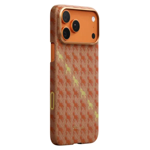 Pitaka iPhone 17 Pro Case - Happiness Rides-Amber