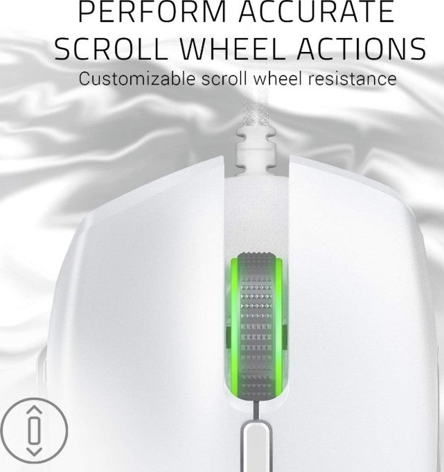 Razer Basilisk Gaming Mouse Mercury White