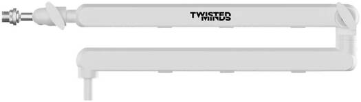 Twisted Minds Neo I Standard Series Pole Microphone Arm, 360° Rotation, Dual Adjustable Arms, White | TM-NI01-SP