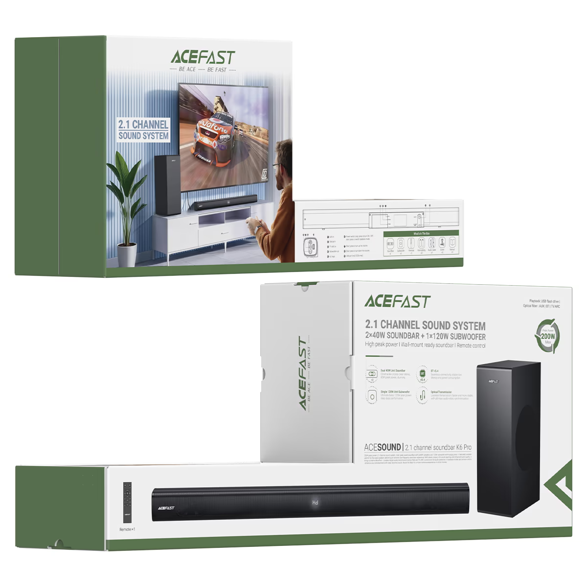 Acefast 2.1 Channel Sound System K6 Pro (200W)