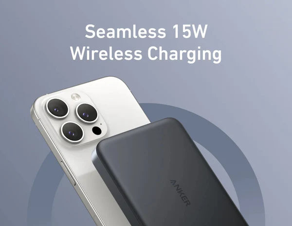 Anker MagGo Power Bank 10K, Slim 15W Wireless & 30W USB-C-A1664H11