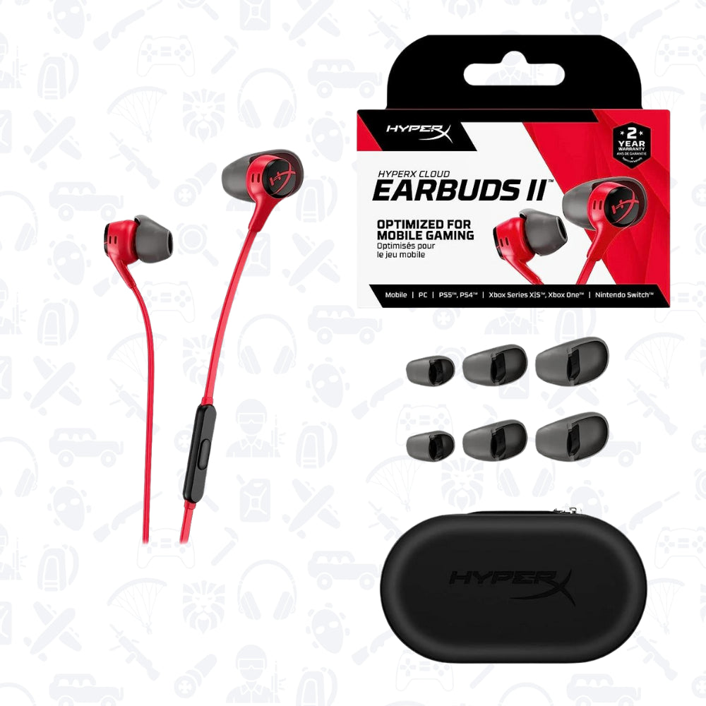 HyperX Cloud Gaming Earbuds II - Red