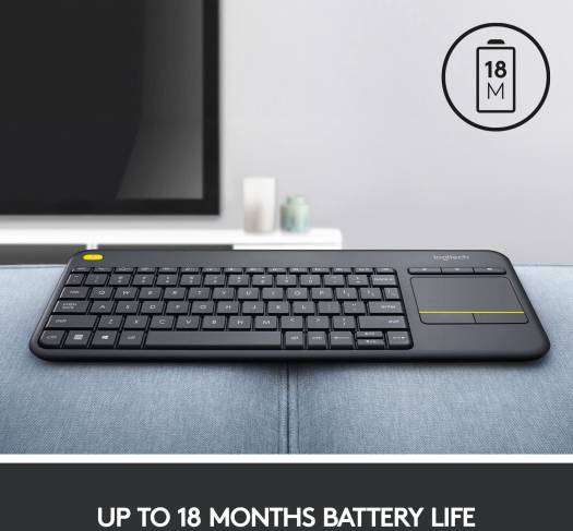 Logitech K400 Wireless Touch Keyboard - Black