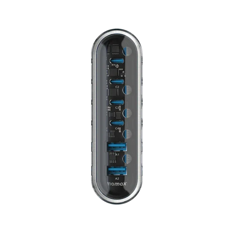 Momax 1-Charge Flow+ 6-Port GaN Desktop Charger 120W-UM55UKW